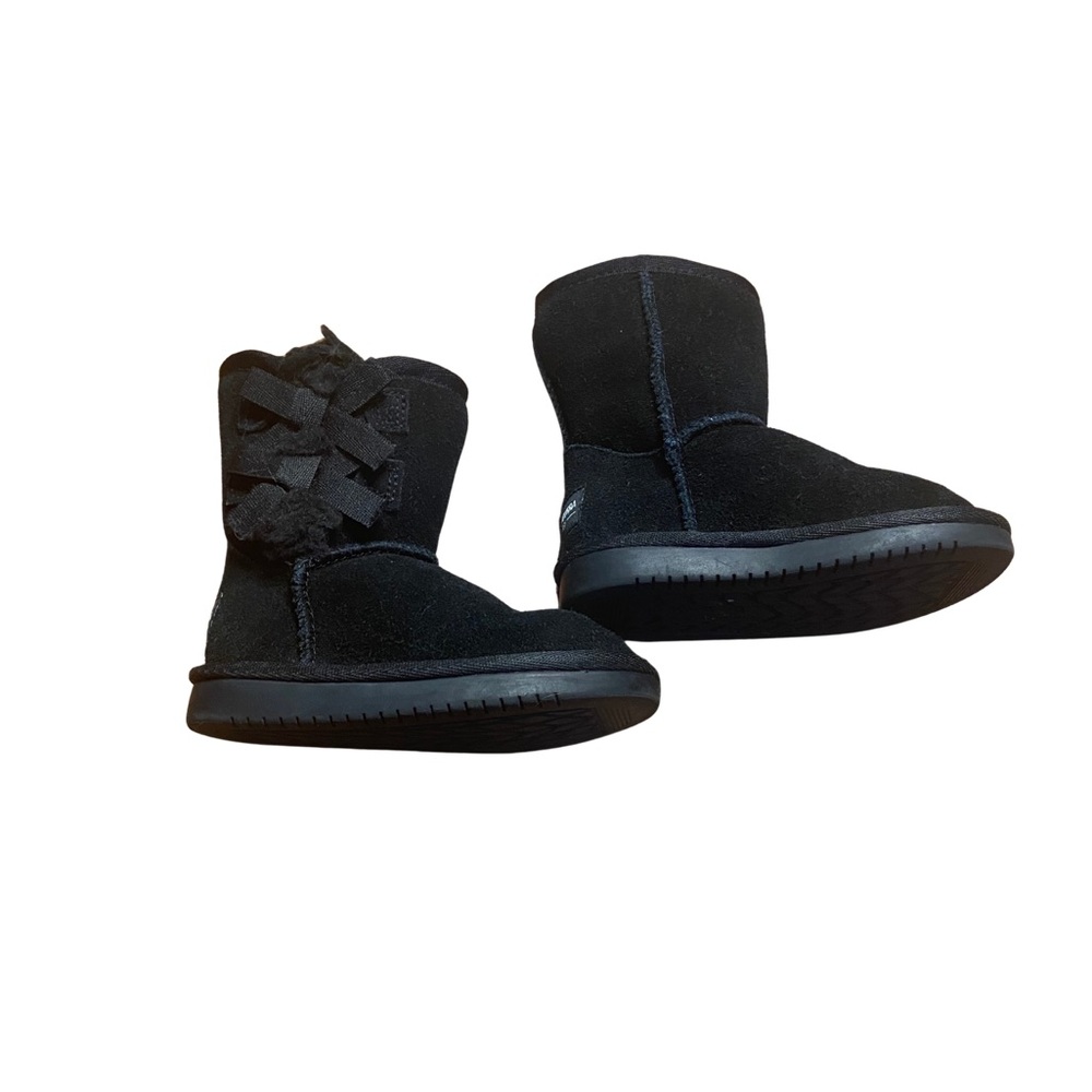 Koolaburra by UGG Black Cozy Bow Boots Girls Size 6 (toddler)